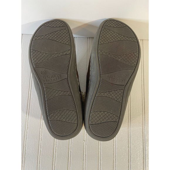 Magellan Slipper Mens 9 Moccasin Brown Suede Leather Fur Lined Comfort Casual - Picture 11 of 14